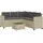 vidaXL Gartenlounge-Set Gartensofa in L-Form grau