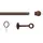 GARESA Gardinenstange GARESA "ESPERANCA", braun (rost), L:290cm Ø:16mm, Metall, Gardinenstangen, rustikale Vorhanggarnitur, verlängerbar, Eisen, Endk. Kugel, m. Ringe