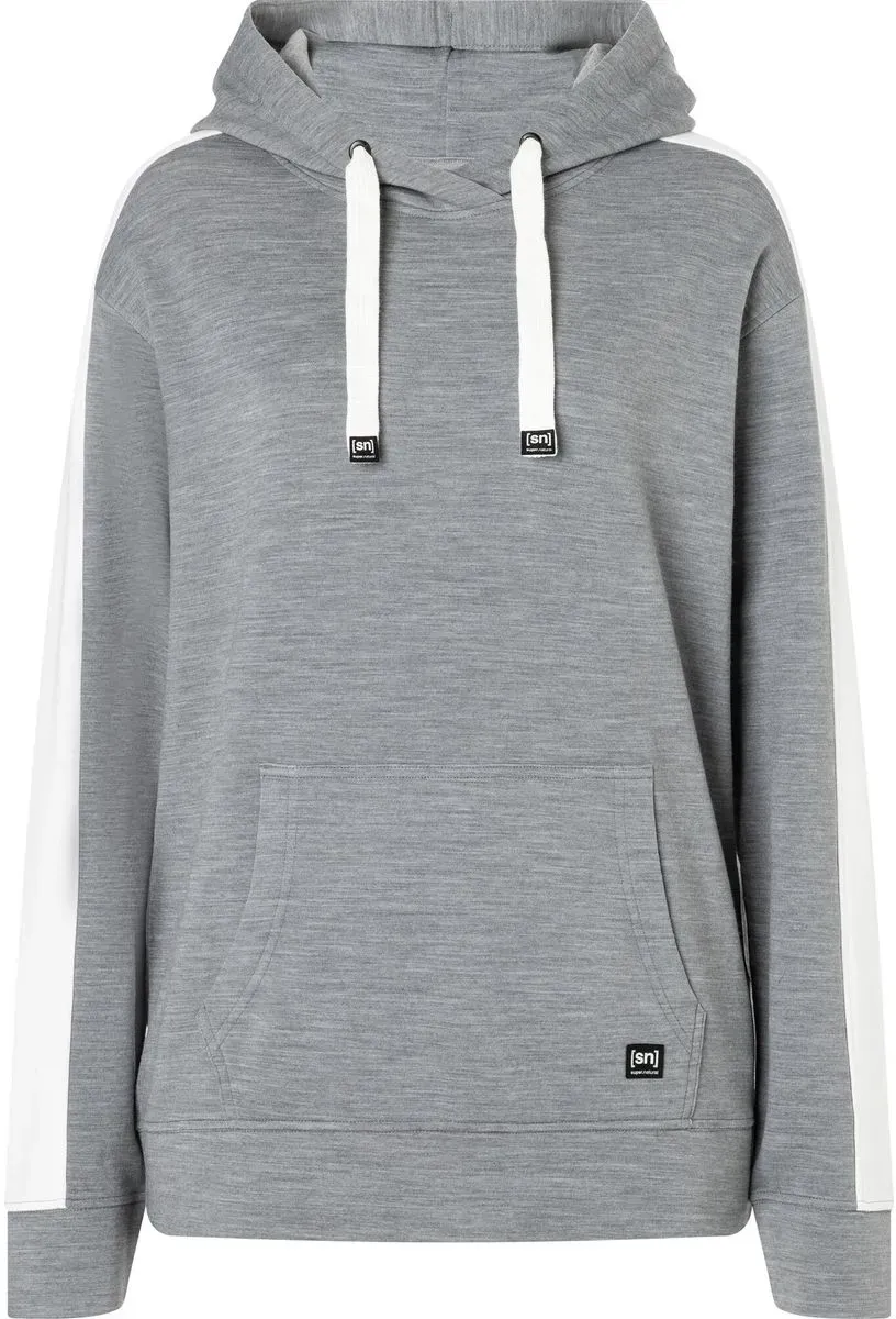 Super.Natural W Colorado Hoodie cashmere grey melange/fresh white (81F) XS