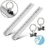 STAHLWERK Zurrschienen Set mit Zurrösen 30 cm Aluminium Airlineschiene