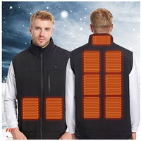 OKWISH Funktionsweste Heizweste Wärmeweste Beheizte USB Beheizbare Heizjacke Weste Winter (Weste & Hemd Beheizte Weste, Größe ist verstellbar) 9 Heizzone 3 einstellbare Wärmestufe schwarz 40