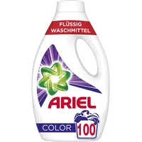 Ariel Waschmittel Flüssig, Flüssigwaschmittel Color, Color Waschmittel, Farbschutz, 100 Waschladungen (2 x 2.75 L)