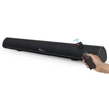 Zeerkeer Soundbar 2.0 Kanäle, Bluetooth Lautsprecher mit Kabel und kabellos Stereo Lautsprecher mit Fernbedienung Soundbar Home Cinema kompatibel für Handy, TV, Tablet, RCA/AUX