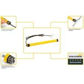 Schellenberg Rohrmotor Mini für 40 mm Stahlrohrwellen, SW 40, ideal für Kunststoff Rolladen bis 2 m2 Fläche, Rolladenantrieb