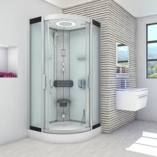 AcquaVapore Duschkabine Dusche D58-00M0-EC 80x80 cm mit 2K Scheiben Versiegelung