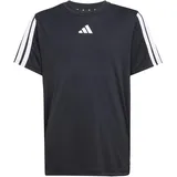 adidas Train Essentials 3-Streifen Jungen T-Shirt, schwarz