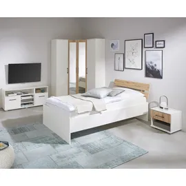 Priess Jugendzimmer-Set "Lissabon", braun (lichtweiß, astkernbuche), B/H: 90cm x 200cm, Holzwerkstoff, Schlafzimmermöbel-Sets, 6-teiliges Set