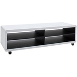 MCA Furniture Jeff 7 XL, Für TV Möbel mit Rollen, 120x35x39 cm