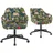 dubi möbel Bürostühle 2er Set, höhenverstellbar & 360° drehbar, ergonomisch gepolstert mit Taschenfederkern, Drehstuhl mit Armlehnen, Rollstuhl modern, Wildlederoptik Schwarz, Modell Mika-Elio