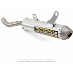 PRO CIRCUIT Schalldämpfer 304 Alu / Edelstahlkappe gebürstet Honda CR500R