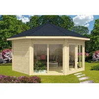 Alpholz Gartenhaus Rügen Spitzdach 519 cm x 519 cm