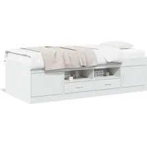vidaXL Tagesbett mit Schubladen 75 x 190 cm weiß