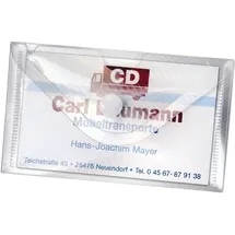 Veloflex 3317000 - Visitenkartenetui Crystal, 100 x 60 mm, transparentes PP, für Visitenkarten oder USB-Stick, 1 Stück