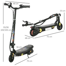 Homcom Elektrischer Tretroller schwarz