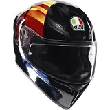 AGV K1 S Pulse 46 Integralhelm - Schwarz/Rot/Orange/Blau / S