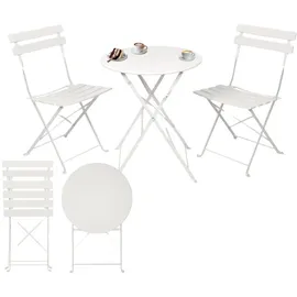 Albatros Bistroset 3-teilig Weiß Metall 2-Sitzer, Balkonmöbel Set oder Gartenmöbel in modernem Design