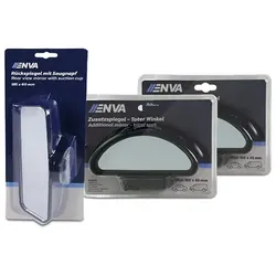 Enva 2x Zusatzspiegel - Toter Winkel + 1x Rückspiegel mit Saugnapf