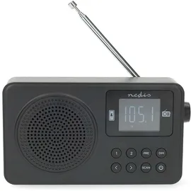 Nedis FM-Radio Tragbare Ausführung schwarz/weiß
