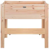 Esschert Design Hochbeet mit Einlagefolie, Holzhochbeet, Gemüsebeet, natur