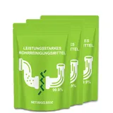 Rohrreiniger Extrem Stark, Leistungsstarkes Tägliches Rohrreinigungspulver, Mehrzweck Rohrreinigungsmittel für Küche Waschbecken Abwasserkanäle Bad Dusche (3PCS)
