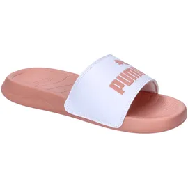 Puma Unisex Popcat 20 Slide Sandal, White-Deeva Peach, - 38