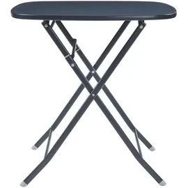 [en.casa] Gartentisch - Balkontisch, Botrugno 71 x 70 x 70 cm Schwarz