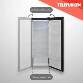 Telefunken KTFK265EDI Kühlschrank (225 l, 1455 mm hoch, Schwarz)