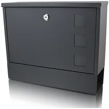 BITUXX MS-14701 Dunkelgrau inkl. Zeitungsfach