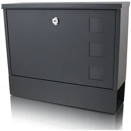 BITUXX MS-14701 Dunkelgrau inkl. Zeitungsfach