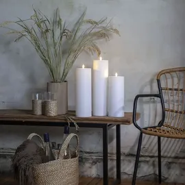 Star Trading Flamme Rak LED Kerze 38 cm weiß