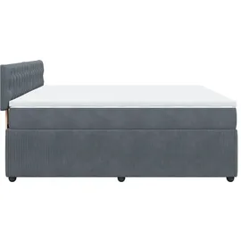 vidaXL Boxspringbett 180 x 200 cm Dunkelgrau