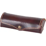 Mika Brillenetui klein Sattelleder 15x6x3cm braun