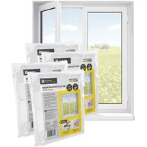 EasyMaxx Fliegengitter Fenster 150 x 150 cm Weiß