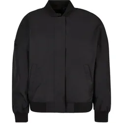 Bomberjacke URBAN CLASSICS "Urban Classics Damen", Damen, Gr. XS, schwarz, 100% Polyester, unifarben, casual, normal, Rundhals, Langarm, Jacken