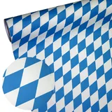 Papiertischdecke Raute blau-weiß wetterfest 0,75m