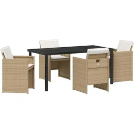 vidaXL Garten Essgruppe 5-tlg. Beige