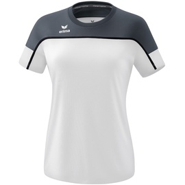 Erima Damen „CHANGE by erima" funktionelles T-Shirt, weiß/slate grey/schwarz, 40