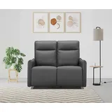 dorel home 2-Sitzer DOREL HOME "Lugo, Kinosofa mit Reclinerfunktion in Kunstleder und Webstoff", grau, B:126cm H:102cm T:86cm, Sofas, mit manueller Relaxfunktion in beiden Sitzen