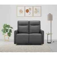 dorel home 2-Sitzer DOREL HOME "Lugo, Kinosofa mit Reclinerfunktion in Kunstleder und Webstoff", grau, B:126cm H:102cm T:86cm, Sofas, mit manueller Relaxfunktion in beiden Sitzen