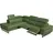 Egoitaliano Ecksofa "Candice, elegant, edel und bequem, erstklassiger Sitzkomfort, L-Form", grün (sprite), B:278cm H:100cm T:221cm, Leder »CAREZZA« (Rindsleder). Halbnarbiges Naturleder mit einer Dicke von 1, 2-1, 4 mm.