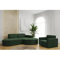 Fun Möbel Sofa Set 2-teilig Sessel und Ecksofa PALMA