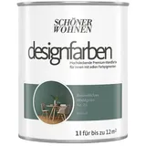 SCHÖNER WOHNEN-Farbe Wandfarbe Designfarbe  (Besinnliches Waldgrün, Matt, 1 l, Konservierungsmittelfrei)