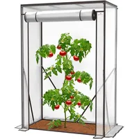 Kesser KESSER® Premium Tomatengewächshaus Foliengewächshaus, Gewächshaus klein, Tomatenhaus, Treibhaus mit Tür zum Aufrollen - 100 x 50 x 150 cm Frühbeet, Gemüse, Blumen, Obst, Garten