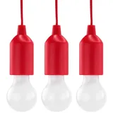 Ansmann Lichterkette LED rot 3er Set inkl. Zugschalter