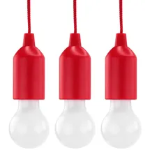 Ansmann Lichterkette LED rot 3er Set inkl. Zugschalter