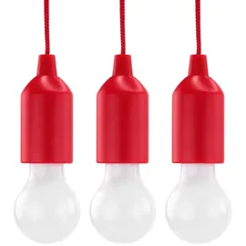 Ansmann Lichterkette LED rot 3er Set inkl. Zugschalter