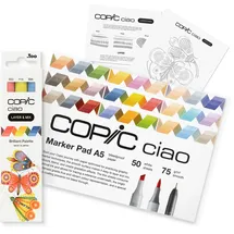 Copic COPIC® Ciao 2D Brilliant Palette Starter Layoutmarker-Set farbsortiert 1,0 + 6,0 mm, 1 Set