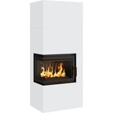 Kratki Kaminofen Simple 8 - 2-seitig links | Bausatz weiß | 8 kW