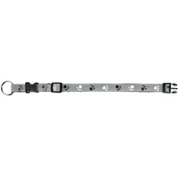 Trixie Silver Reflect Halsband Schwarz/Silber S