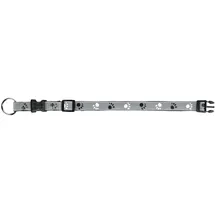 Trixie Silver Reflect Halsband Schwarz/Silber S
